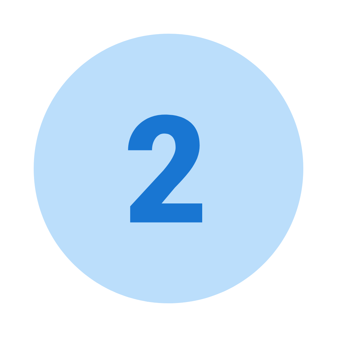 number 2 in a blue circle